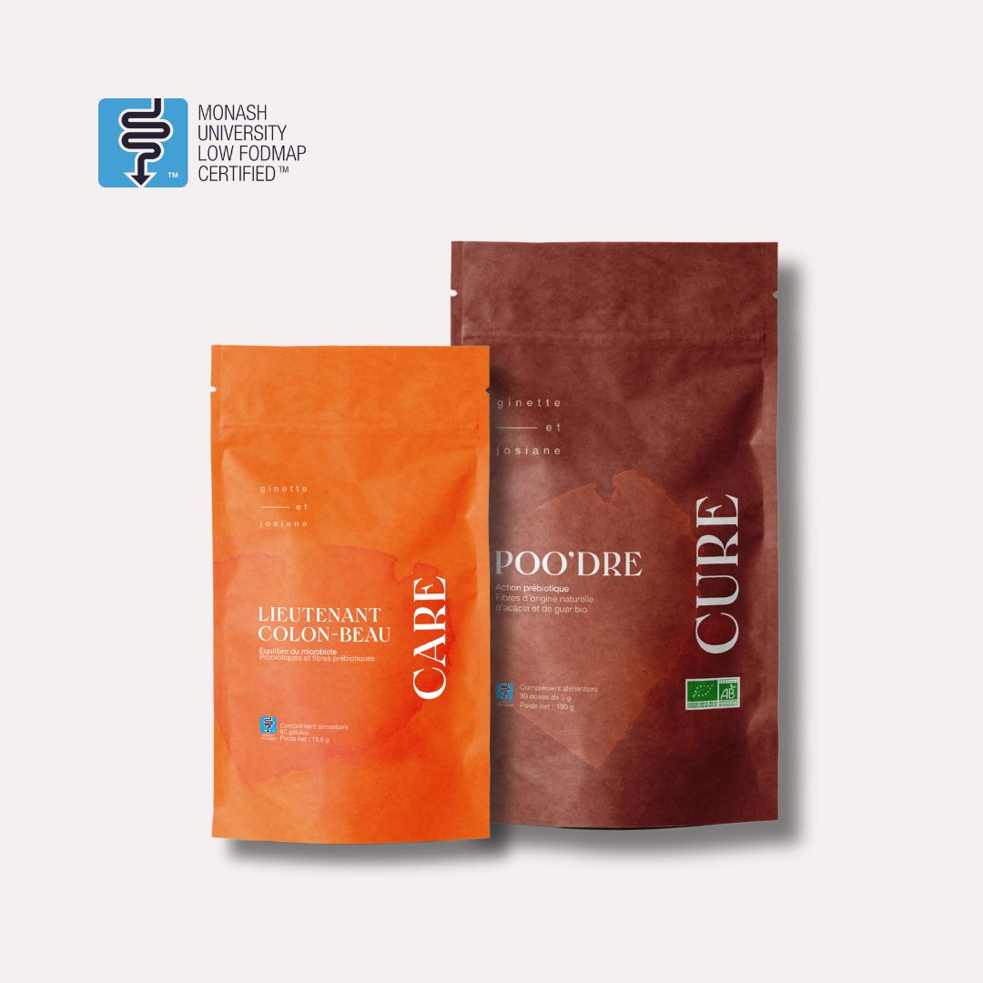 Pack Symbiotique microbiote – Prébiotiques + Probiotiques – Poo’dre + Lieutenant Colon-Beau