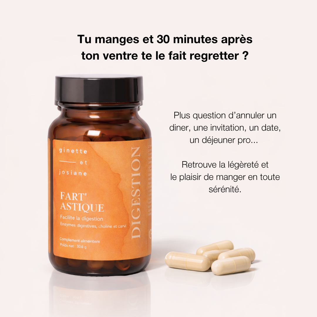 Complément alimentaire pour la digestion avec enzymes digestives en gélules pour un meilleur confort