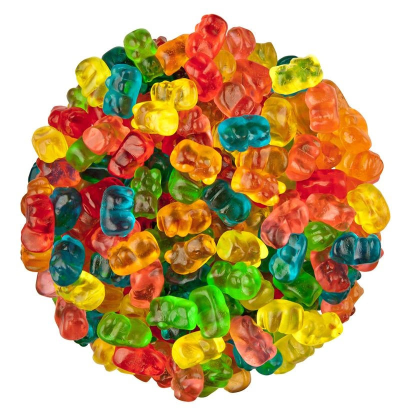 Assortiment de bonbons gélifiés colorés, mélange vibrant pour une option sucrée Low FODMAP
