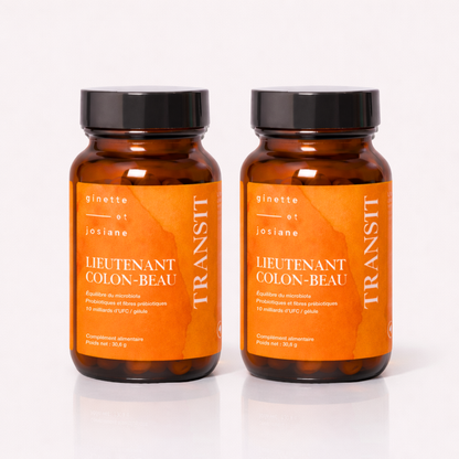 Probiotiques + fibres prébiotiques – Soutien du microbiote intestinal – Lieutenant Colon-Beau