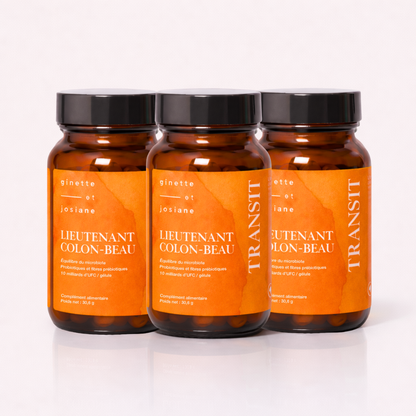 Probiotiques + fibres prébiotiques – Soutien du microbiote intestinal – Lieutenant Colon-Beau
