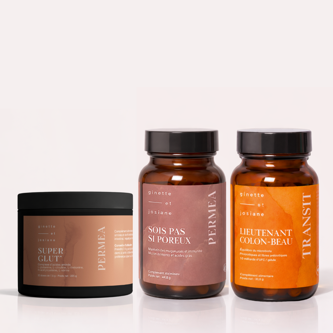 Pack stress eet digestion comprenant trois compléments pour le bien-être intestinal et la gestion du stress