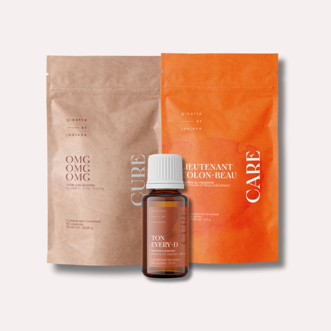 Pack Immunité – Probiotiques + Vitamine D3 + Oméga - 3 - Ginette et Josiane