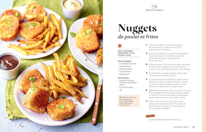 Nuggets de poulet croustillants avec frites, inspirés des 90 recettes pour intestin irritable