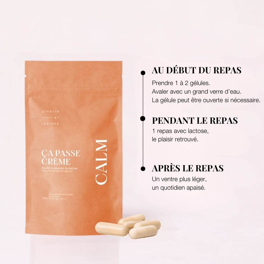 Complément digestion lactose en gélules pour un confort digestif pendant et après les repas
